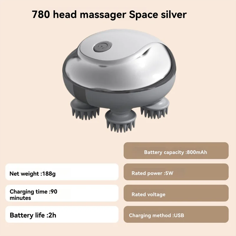 Head Massager Kneading Head Massager Handheld Red Infrared Machine Cordless Body Relax-Y48A