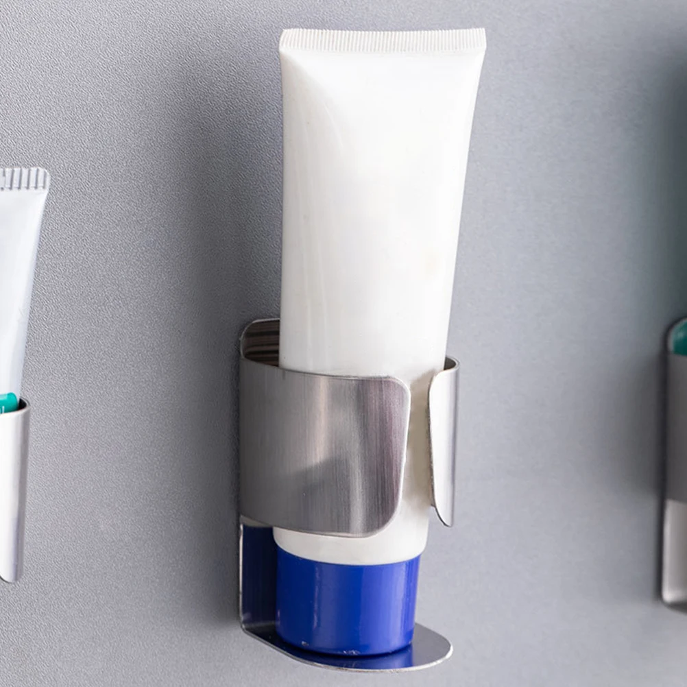 

2 Pcs Stainless Steel Electric Toothbrush Stand 304 Silver Waterproof Bathroom Storage Rack Punch Free Wall Mount Shelf Holder