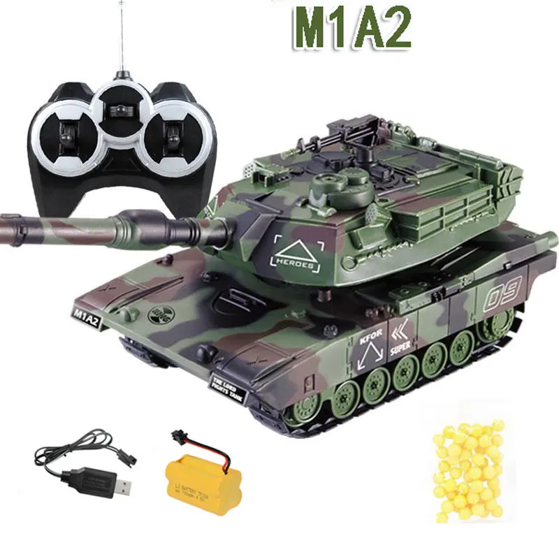 1:32 Remote Control Shooting Tank RC Battle Tank Heavy Large Interactive Military War With Shoot Bullets Electronic Car Boy Toy