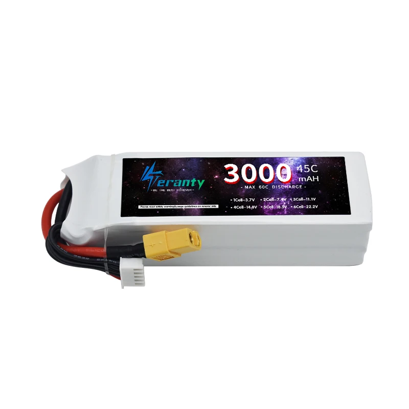 Bateria LiPo 4S 1/3 szt. 14.8V 3000mAh z wtyczką Deans XT60 XT30 do samochodu RC dron helikopter łodzi samolot akumulator 45C