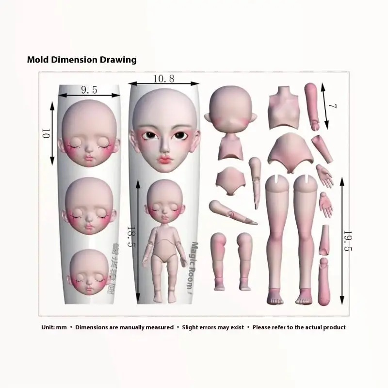 1 Set Facial Doll 3D Silicone Mold Nail Art Decoration DIY Design Nails Mold Wearing Armor Accessories