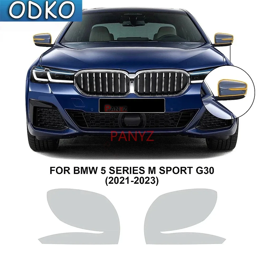 TPU Headlight for BMW 5 Series G30 M Sport 2021 2022 2023 Paint Protection Film Precut Car Clear Bra Transparent