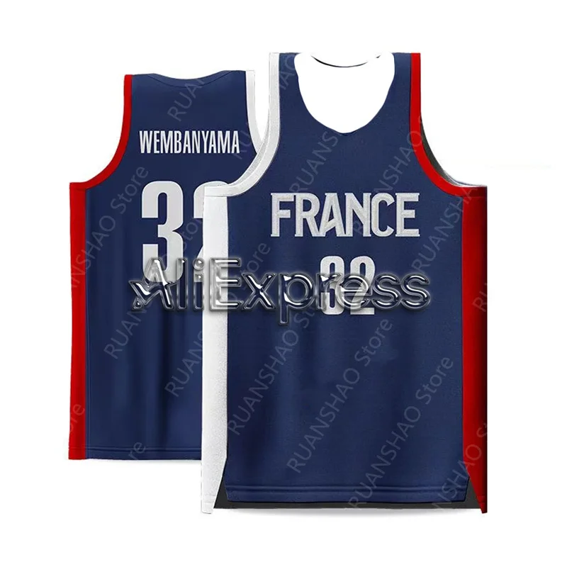 2024 Basketball Training Run Fitness Loose Breathable Sport Leisure Quick Sleevele Vest Men And Women Wembanyama Like Jersey