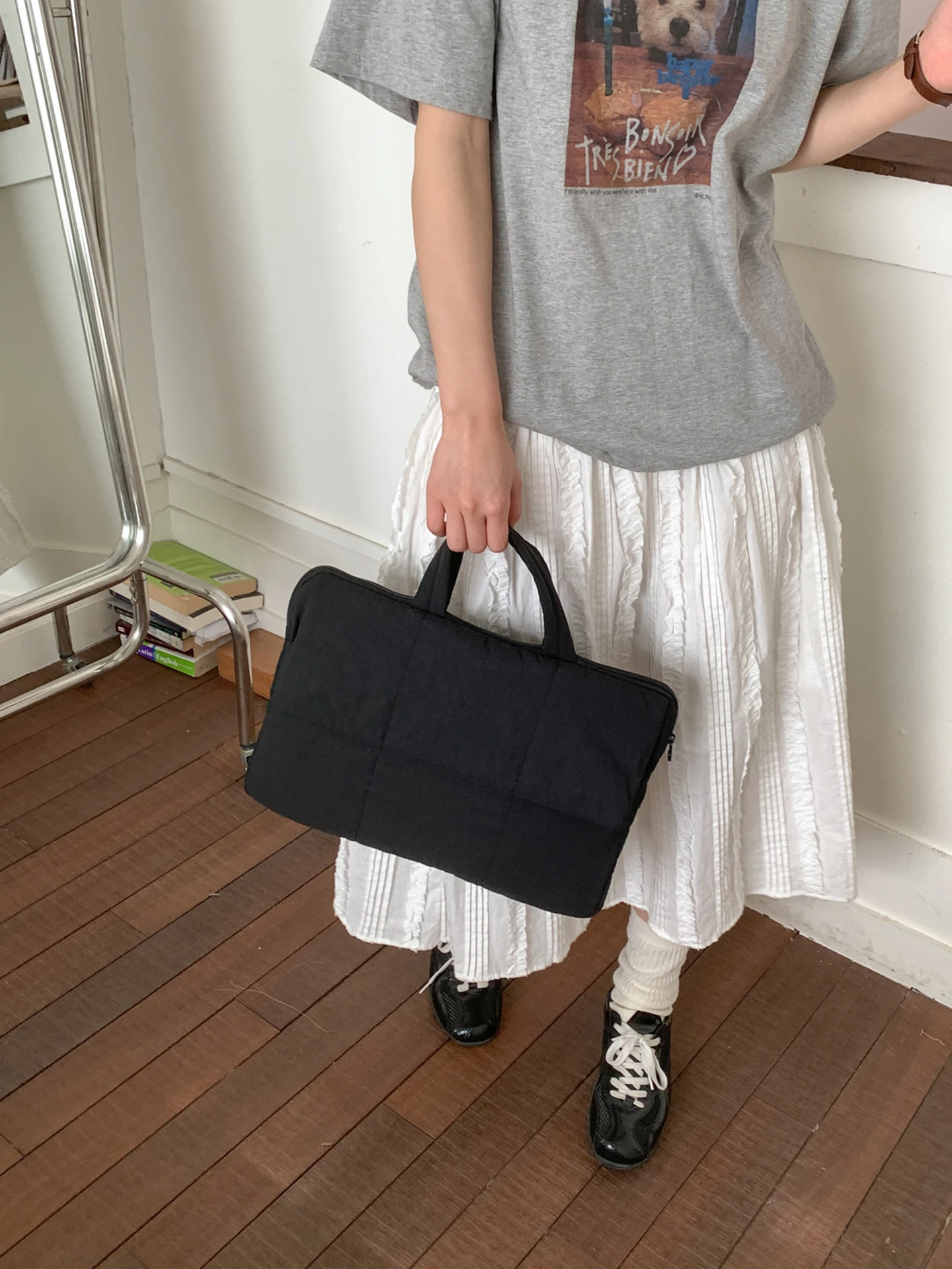 Original Design Large Capacity Commuter Tote Bag Women's 15.6 Inch Laptop Bag Casual Simple Style Handheld Soft Handle