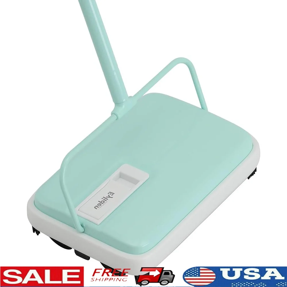 

Мини-подметальная машина для ковров, легкая ручная нажимная машина, ручной неэлектрический, бесшумный, легкий инструмент для чистки, короткие ковры и коврики среднего ворса