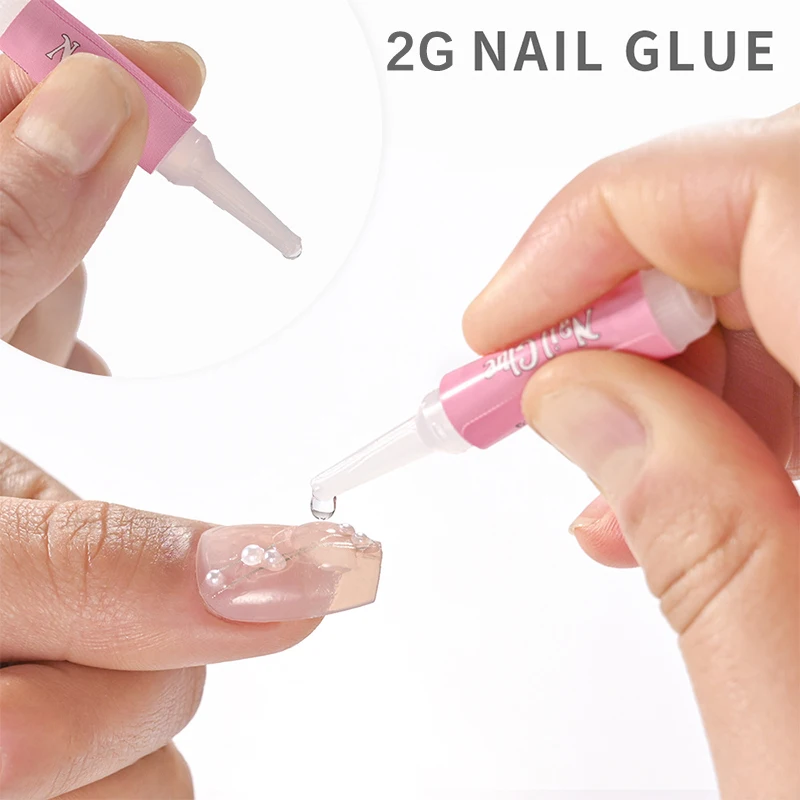 Juego de pegamento para uñas súper fuerte para puntas de uñas postizas, uñas acrílicas, prensa en uñas postizas, decoración artística, Gel de adherencia de larga duración