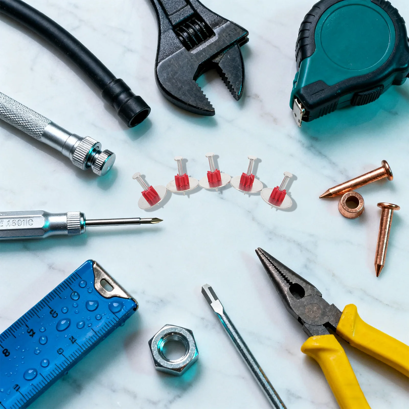 100 قطعة ربط الخرسانة الثقيلة تصلب الحديد البناء المسامير الطوب الجدران الأرضيات الصلبة لوحات الخشب صورة الاسمنت ل #3