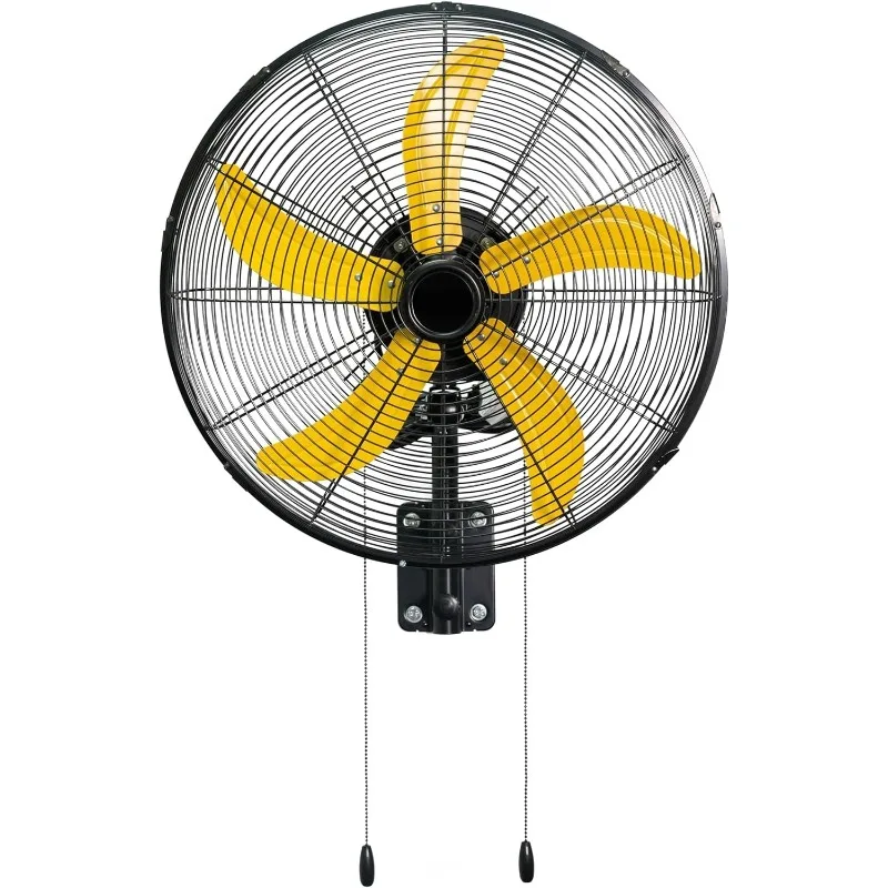

20" Oscillating Wall Fan, 4800 CFM High Velocity Industrial Wall Mounted Heavy Duty Shop Fans with 3 Speed Settings 80° Os