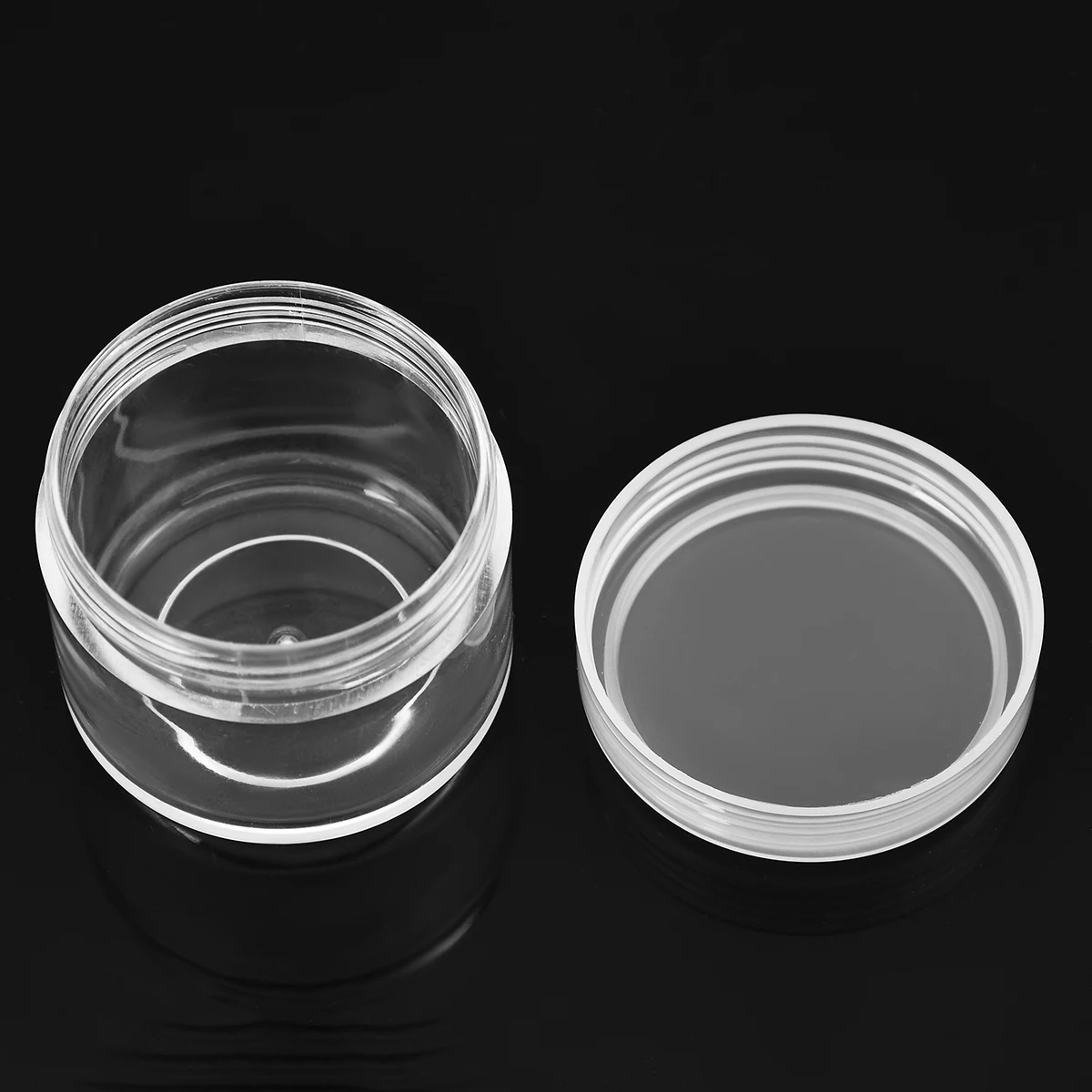 10ml/20ml Portable Plastic Cosmetic Empty Jars Clear Bottles Eyeshadow Makeup Cream Lip Balm Container Pots