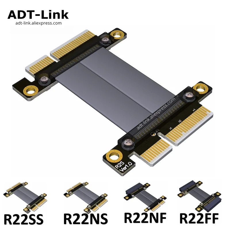 Flexible Foldable 4x PCI-Express X4 Board to Board Jumpers Extender Adapter 3.0 TX to TX/TX to RX Cable for Data Transfer