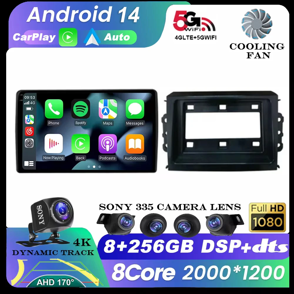 Android 14 Car Radio For Wuling Hongguang V For Chevrolet N400 V 2019 Carplay Auto Multimedia Video 4G WIFI Navigation GPS QLED