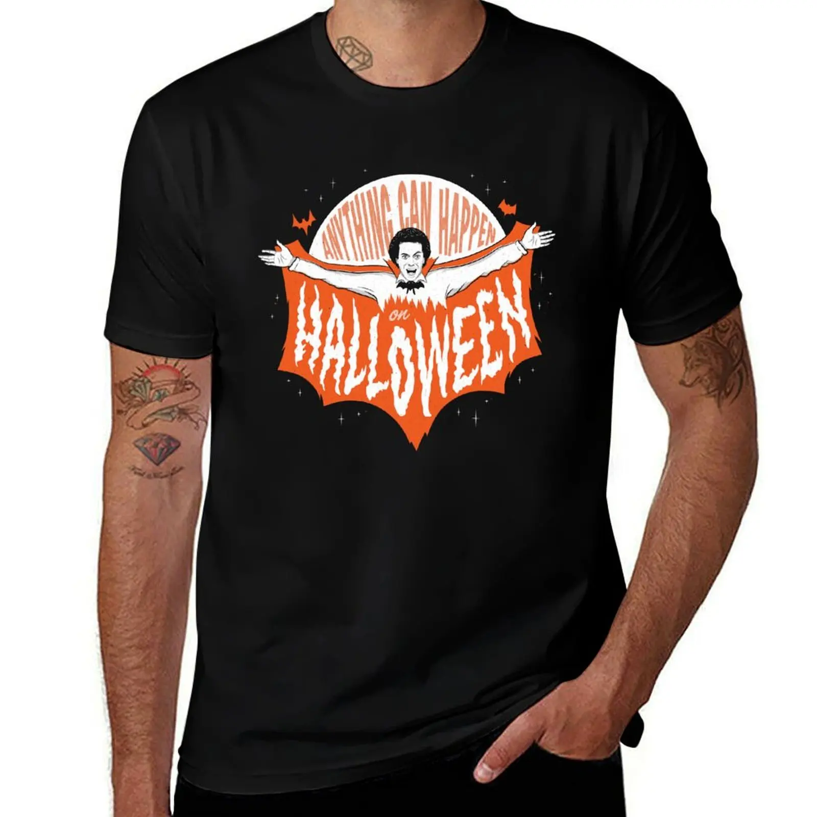 Anything Can Happen on Halloween T-Shirt Fashion Pattern Printed Tee Shirt