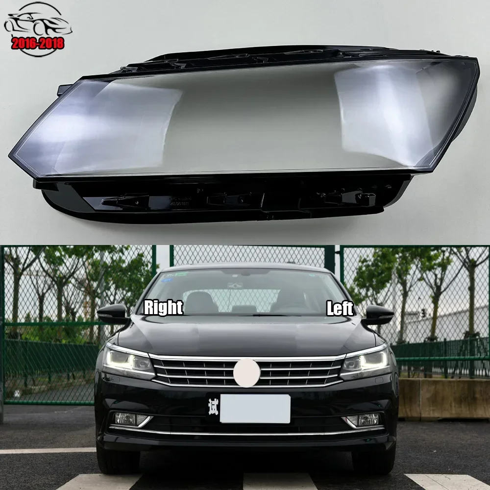 

For Volkswagen VW Passat 2016-2018 Headlamp Lamp Shell Headlight Cover Transparent Lampshade Plexiglass Replace Original Lens