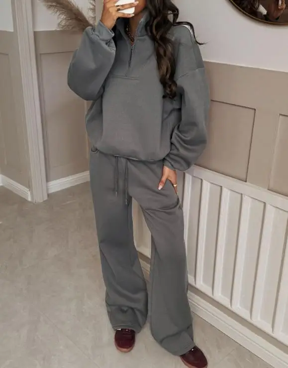 

Осень/зима 2022, новая женская модная повседневная спортивная одежда с длинными рукавами, длинные брюки, комплект из двух предметов, женская одежда