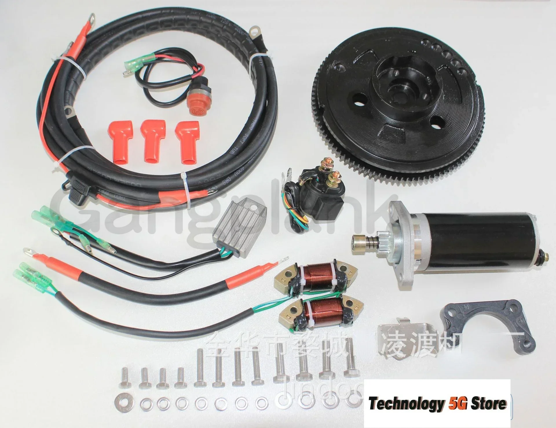 

Outboard Motor To Electric Starter Kit for Tohatsu Mercury 4-stroke 9.8/9.9/12 HP Boat Engine Electric Start Kit