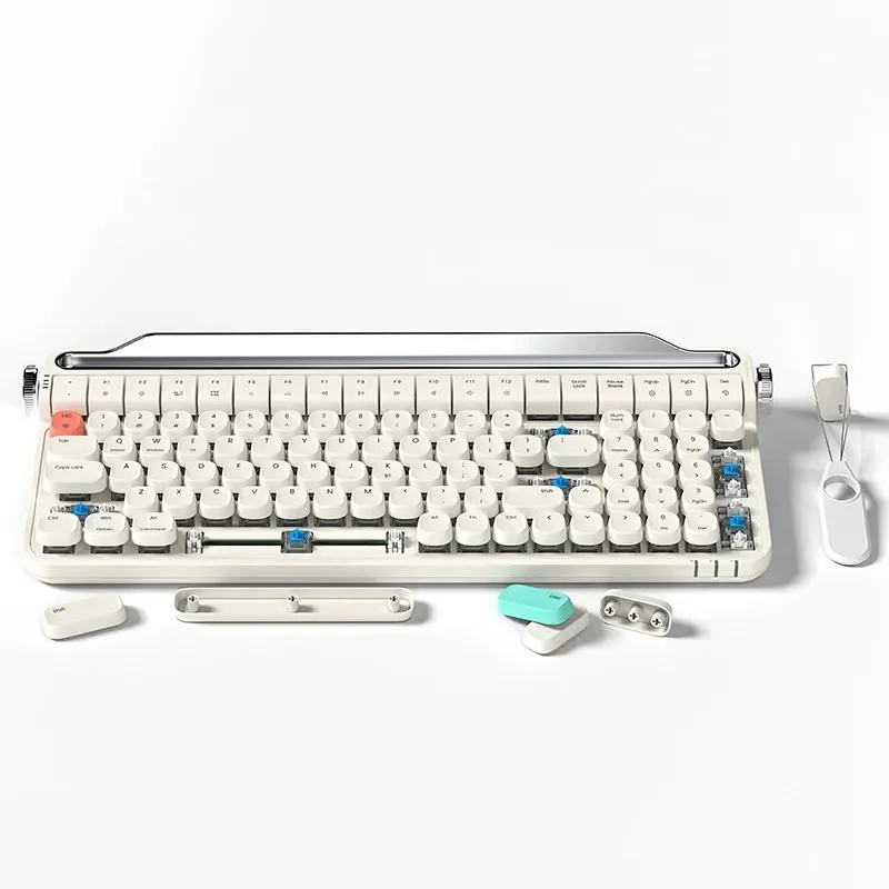 Imagem -03 - Teclado Mecânico sem Fio com Suporte Bluetooth Rgb Retro Gateron Laotop Mac Mac Mac Retro B705 Actto-b705