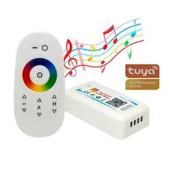 Amazon Alexa Google Assistant Yandex Alice Tuya Wifi Controller with Remote DC12-24V 6A for RGB LED Pool Light Strip Light