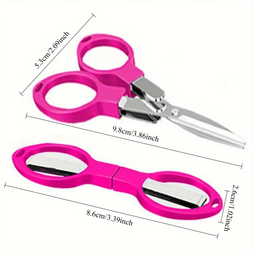 3-18 قطعة مقص قابل للطي عدد وأدوات مقبض بلاستيكي متعدد الوظائف 8 كلمات مقص آمن من الفولاذ المقاوم للصدأ مقص قابل للتمدد