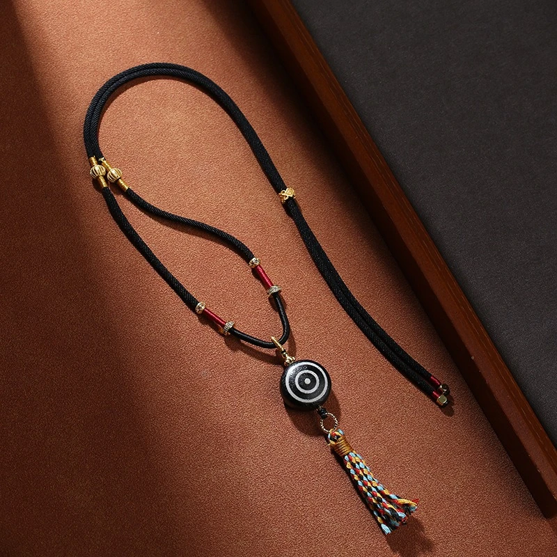 

Тибетский кулон Баньян Тианьчжу, плетеный вручную из веревки, в тибетском стиле, винтажный кулон для мужчин и женщин