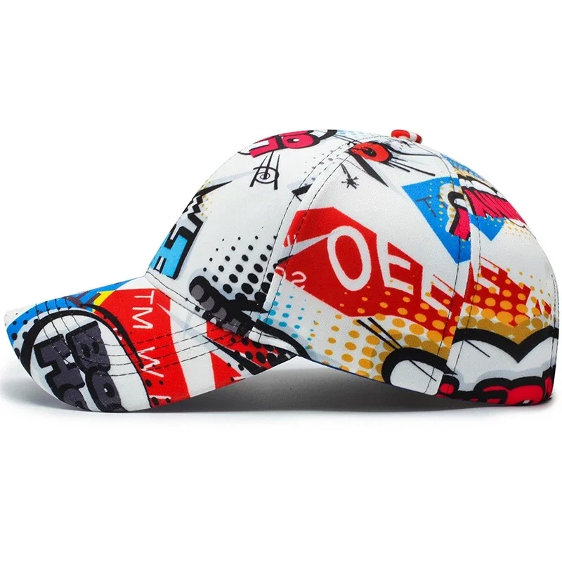 New Hip Hop Baseball Cap Men Letter Graffiti Printed Sun Hats Outdoor Casual Golf Caps For Men Women Beach Sunscreen Snapback