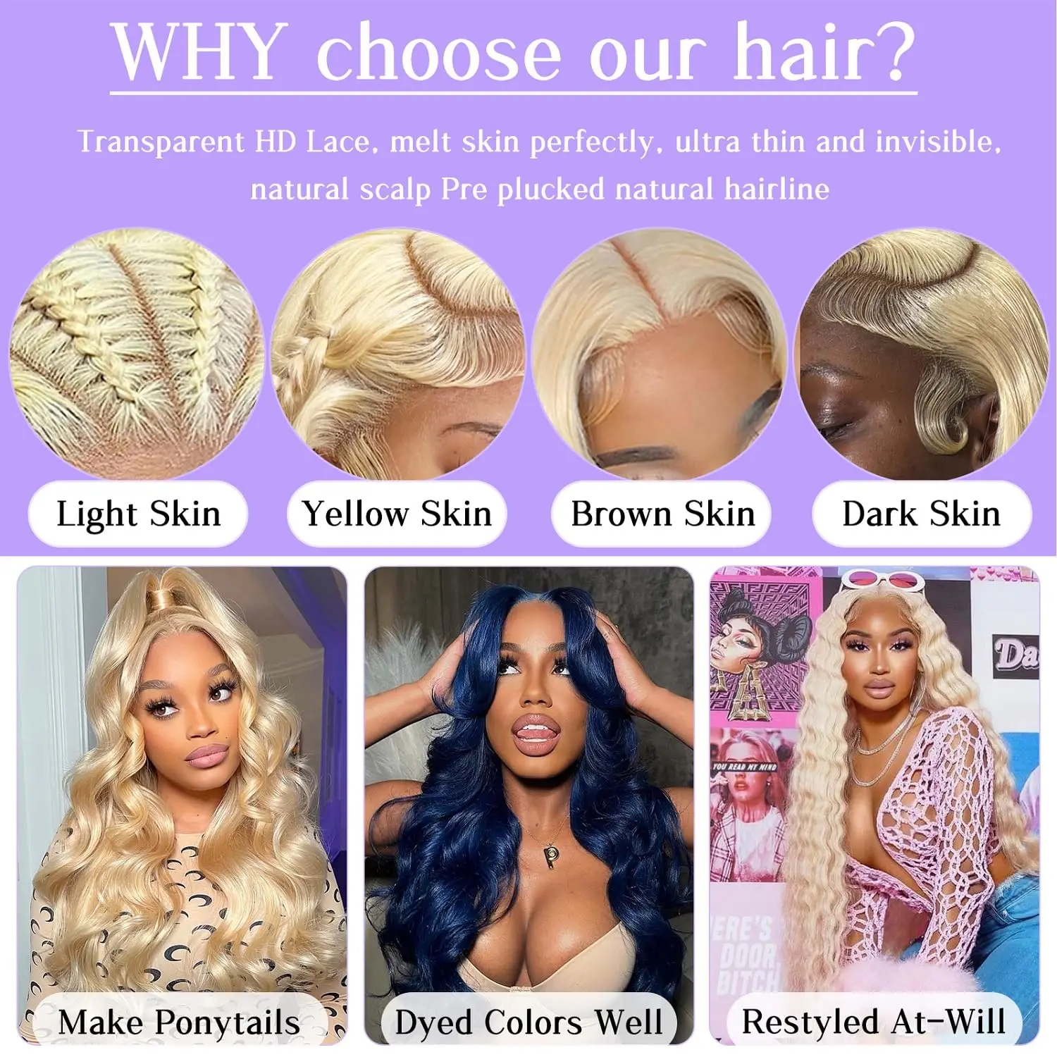 Honey Blonde 13x4 13x6 360 HD Lace Frontal Wig 613 30 40 Inch 250 Density Body Wave Human Hair Wigs Pre Plucked For Black Women image 4