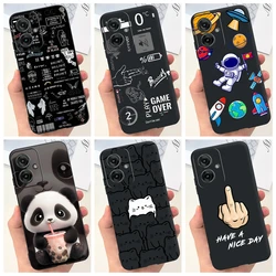 Animals Painting Phone Case For Motorola Moto G55 5G MotoG55 G 55 Back Cover Panda Rabbit Cat Funda Bumper Soft Silicone