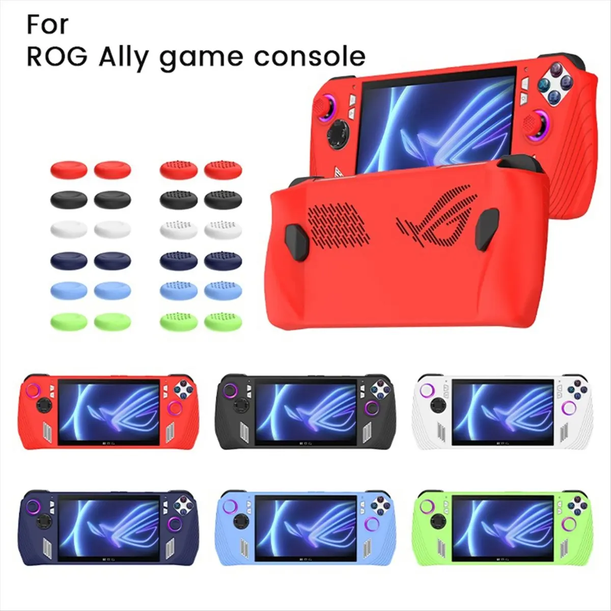 Fashion For Ally Handheld Game Console All-Inclusive Silicone Protective Case Handheld Anti-Drop Protective Case,Black