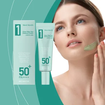 Przezroczysty filtr krem z esencją przeciwsłoneczną ochrona na zewnątrz pielęgnacja twarzy nawilżający delikatna izolacja UV Anti-Aging twarzy krem do opalania ciała