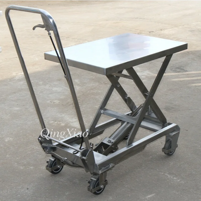 Stainless Steel  Aluminum Alloy Mobile Lifting Cart Mold Transport Trolley Used For Workshop Parts And Material Transfer - view 4