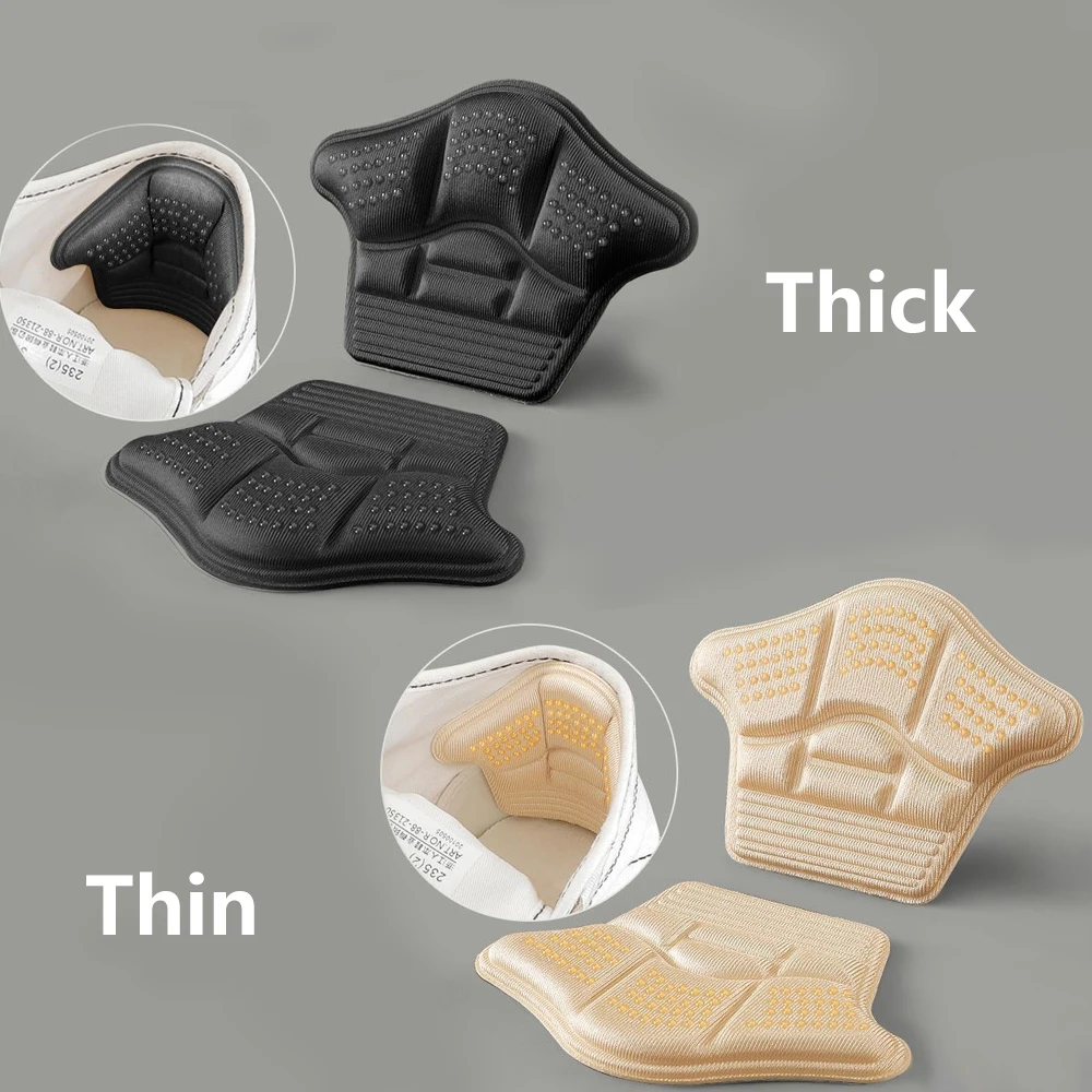 4Pcs Heel Stickers Heel Protectors Sneaker Shrinking Size Insoles Anti-wear Feet Shoe Pads Adjust Size High Heel Cushion Inserts