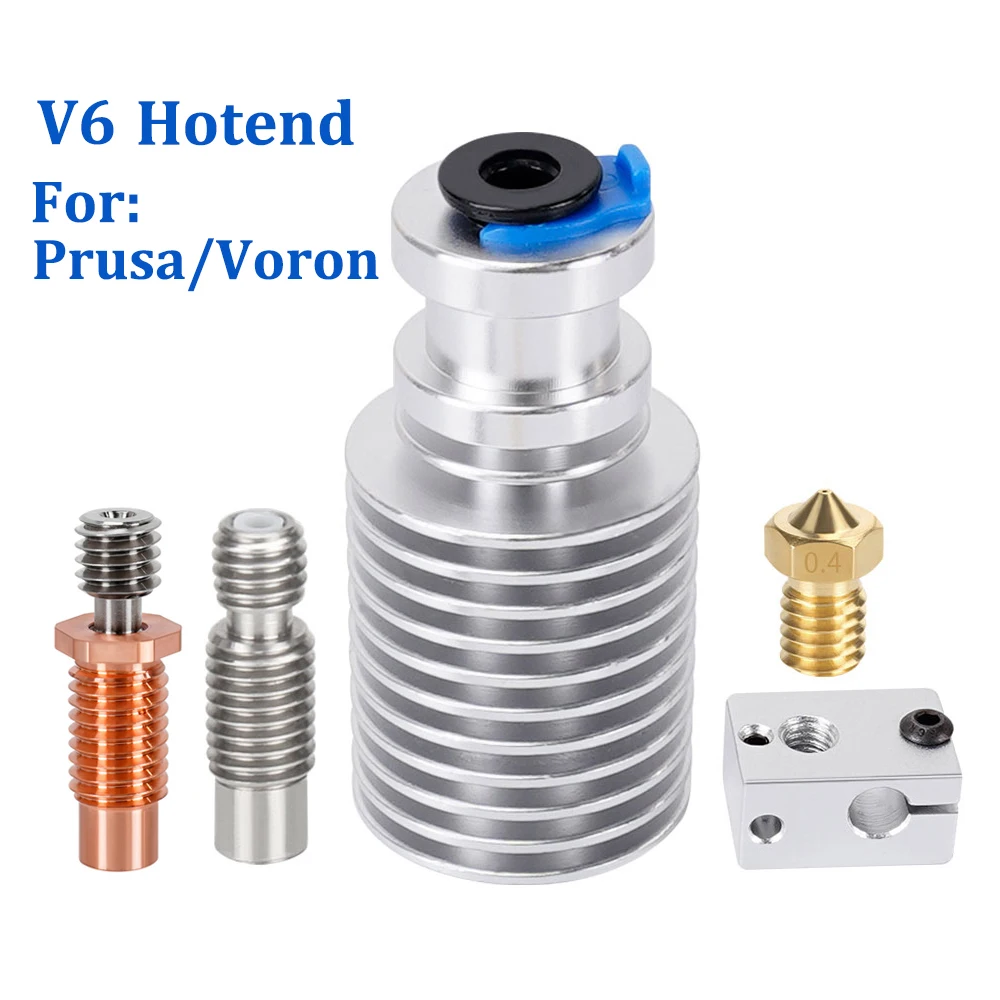 

E3D V6 Hotend + Bimetal Heatbreak For Prusa Voron V6 Remote Direct Heat Sink Range 1.75mm For Feeding 3D Printer Titan Extruder