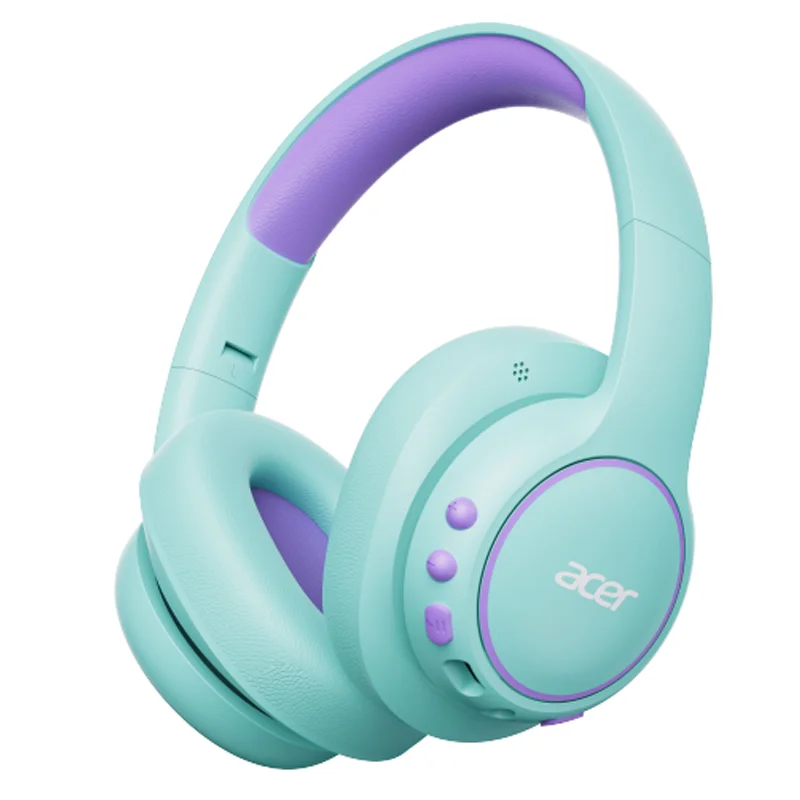 Cuffie Cablate Per Bambini Con Microfono – Volume Limitato 85/94dB, Pieghevoli Con Custodia (Rosa)