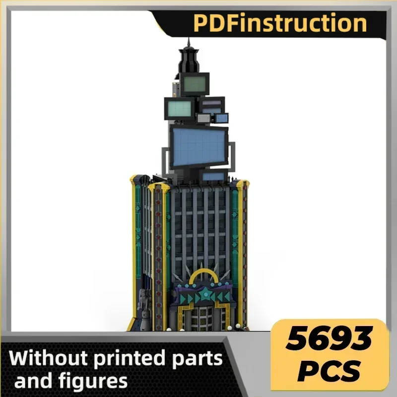 

Модель с видом на улицу Moc, строительные кирпичи, кусочки памяти, технология, модульные блоки, подарки, рождественские игрушки, наборы «сделай сам», сборка