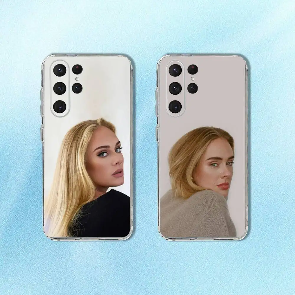 

Singer A-Adele Adkins Phone Case For Samsung S24,30,21,22,23,20 FE,lite,PIus,Ultra,5G,Note,9,10 Transparent Cover