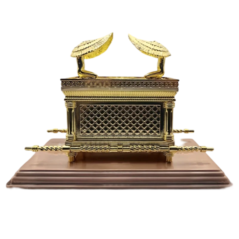 Statue Covenant Cabinet Ark Gold-plated Copper Ornament Jerusalem Jewish Faith Statue Decoration Crafts Jewish Bible Gift