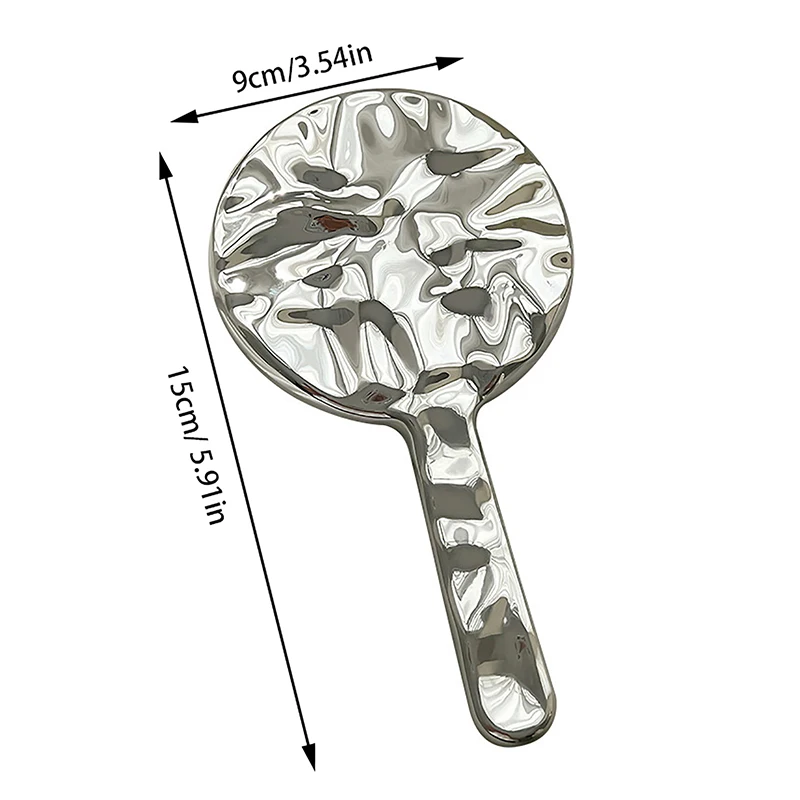 Espelho cosmético circular portátil para mulheres, mini espelho de maquiagem de mão, espelho de mesa, viagem, beleza, bolsa