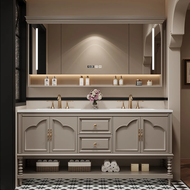 

Standing Drawer Bathroom Cabinet Basin Door Shelves Mirror Bathroom Cabinet Vanity Wall Armoire De Rangement Home Accessories