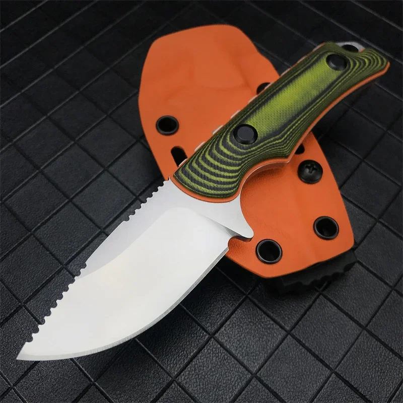 

BM 15017 Fixed Blade Knife 8Cr13Mov Blade G10 Handle Outdoor Self-defense Camping Hiking Survival Straight Knife with K Sheath