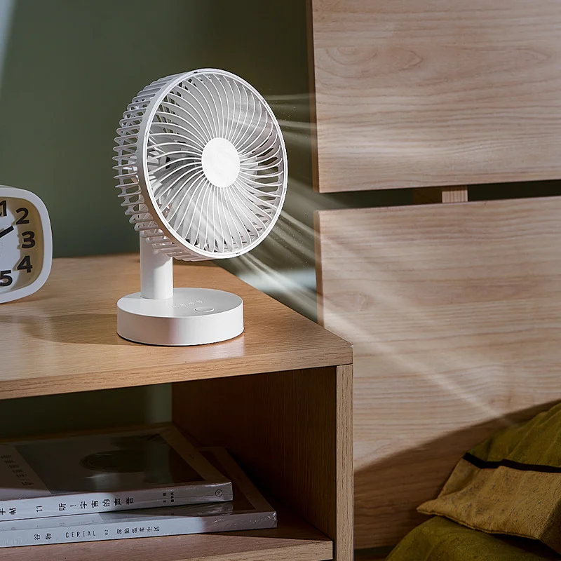 Desktop plug-in fan desktop portable office home 6-inch light sound air size desk fan USB up and down adjustable