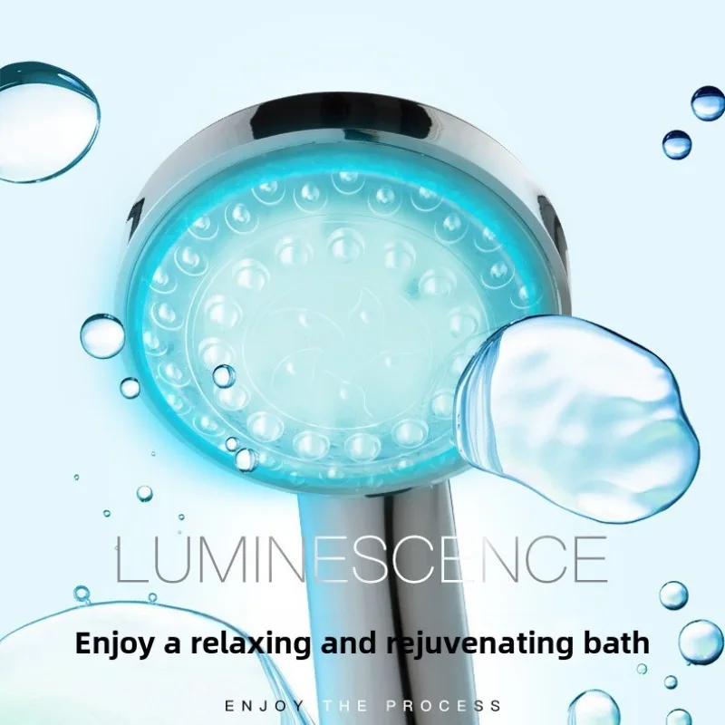 

Светодиодная светящаяся душевая лейка без батареек, с функцией впрыска воздуха, меняющая цвет, с циркуляцией воды и подсветкой.