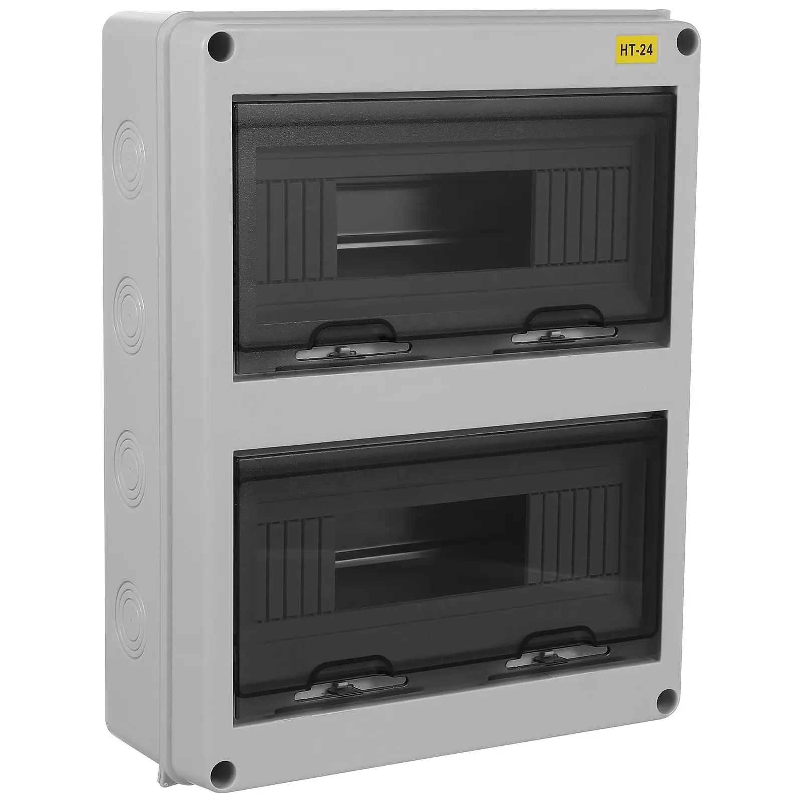 Caja de conexiones eléctricas de distribución impermeable de doble fila HT24, cableado doméstico, interruptor de plástico, ABS eléctrico para exteriores grande