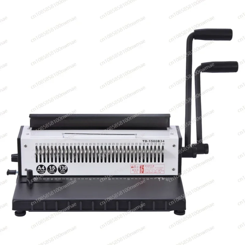 1500B34 Manual Spiral Wire Binding Machine Metal 34 Punching Hole Square 4*4mm Photo Album A4 Paper Binder Puncher machine