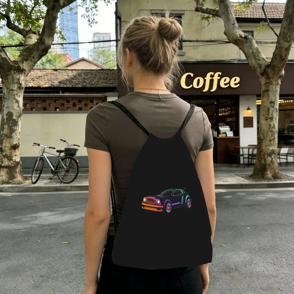Rocket League Fennec Backpacks Portable Drawstring Bags Sundries Bag Book Bags for Travel School