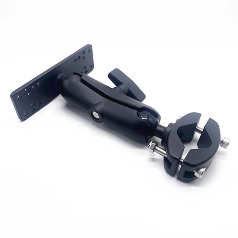 RAM 마운트 보트 Garmin/Lowrance 용 어군 탐지기 마운트에 이중 소켓 암이있는 1.5 인치 고무 볼베이스 토크 파이프 클램프