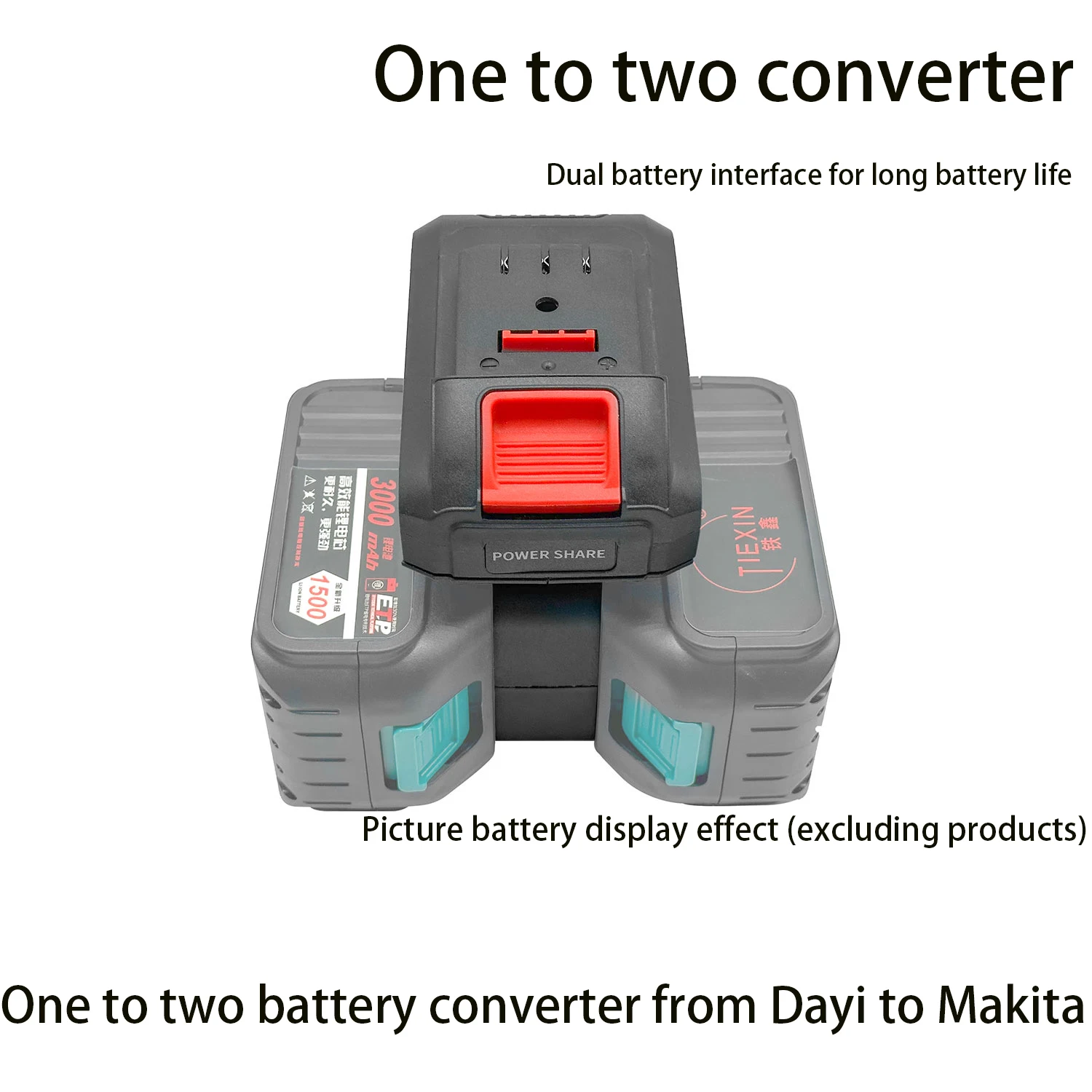 New one to two battery converter Dayi to Makita converter lithium battery accessories