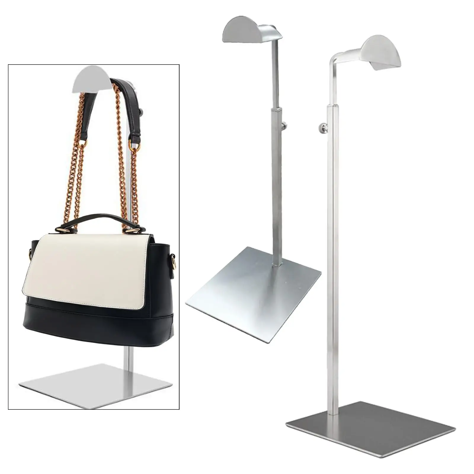 Bag Display Stand Adjustable Height Single Hook Handbag Display Rack Wallet Purse Stand for Retail Store Shopping Mall Boutique