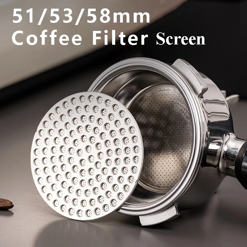 Reusable Coffee Filter Screen 51/53/58mm Mesh Screen Heat Resistant Coffee Dripper Contact Net Barista Coffee Making Puck Screen