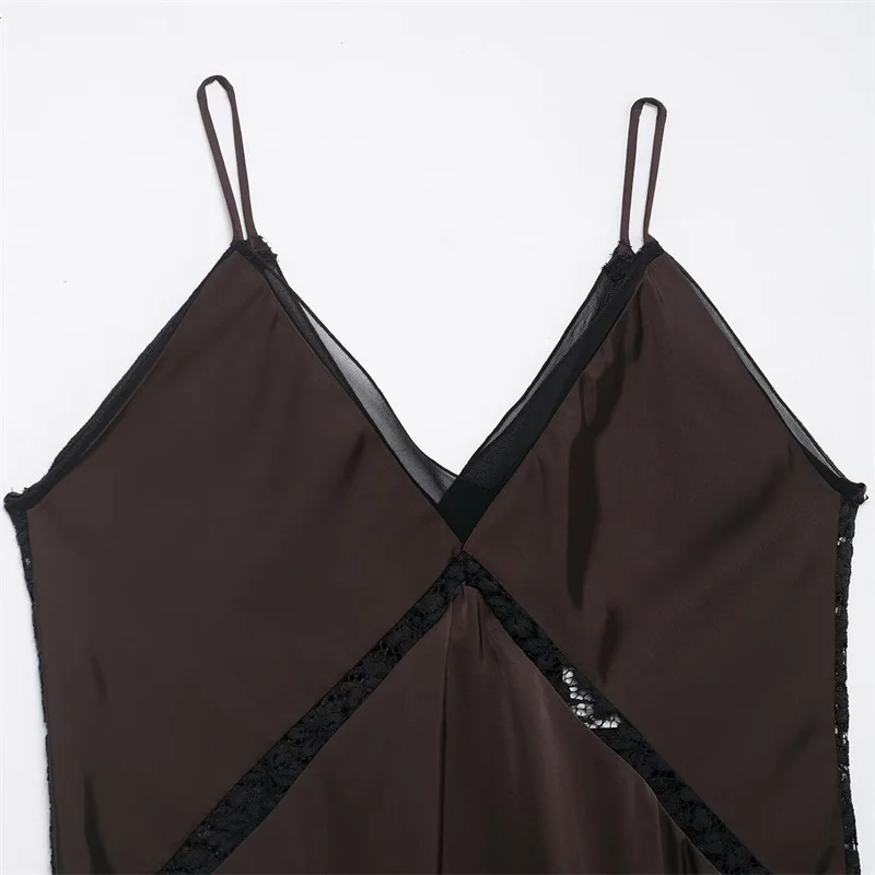 Sexy asymmetrisches Midikleid aus Satin, beliebt und stilvoll für Damenmode