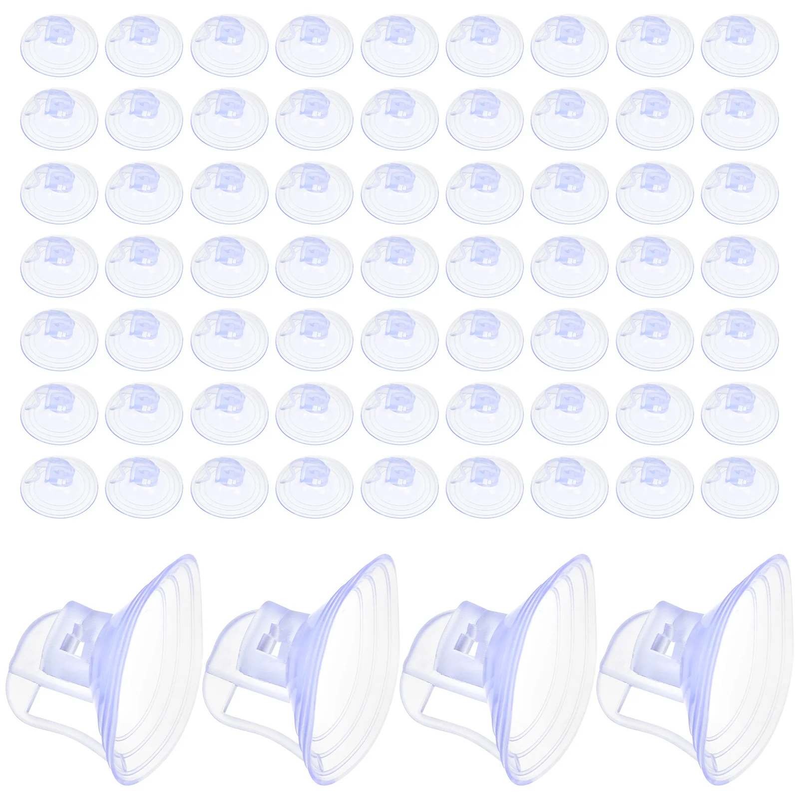 

100pcs 38mm Transparent Sunshade Suction Cups Strong Adhesive for Glass Windows Protection Plastic Sucker Storage