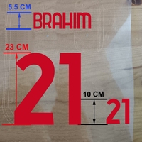 2024-25 Football Match home and away Athletes NameSet Patches Number Heat transfer stickers  custom LOGO patch armband sponsor